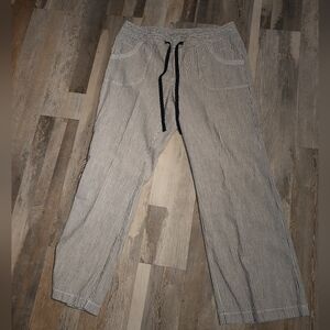 International Concepts Women's Pants, Size  12, Grey and White Stripes